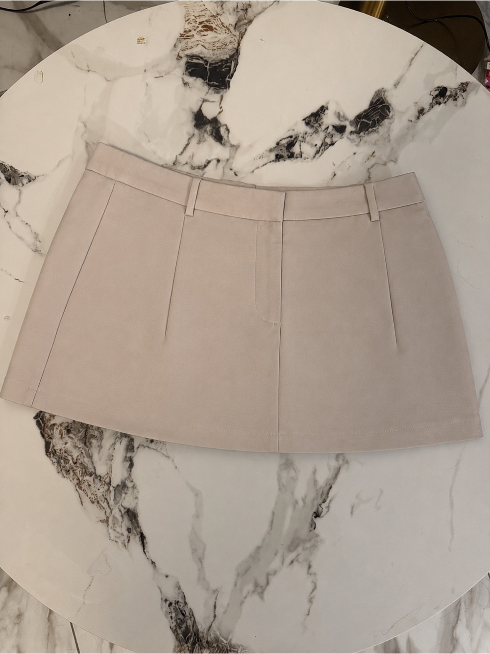 Abercrombie Tailored Mini Skort - Light Beige